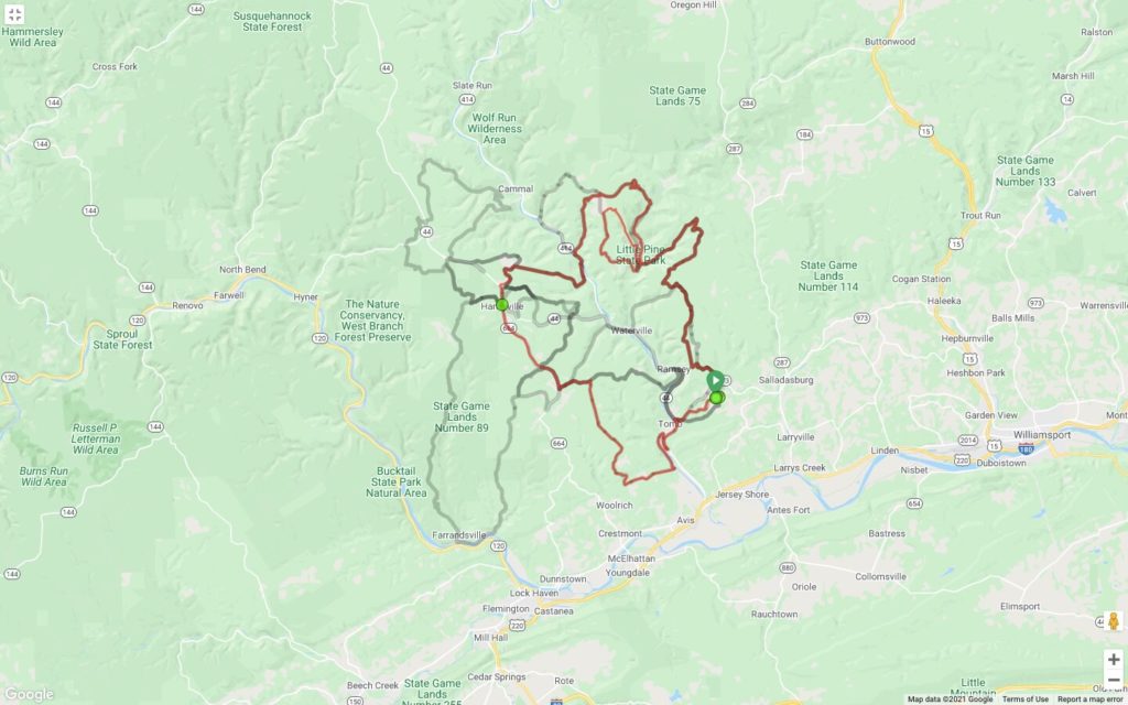 Keystone Gravel - Course History Overlay