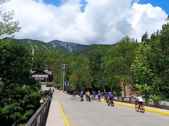 Wilmington Whiteface MTB 2022 - Whiteface Mountain Resort on Bridge over Ausable River